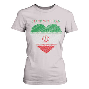 Stand With Iran T Shirt For Women Anti War Political Protest Statement TS12 Ice Gray Print Your Wear