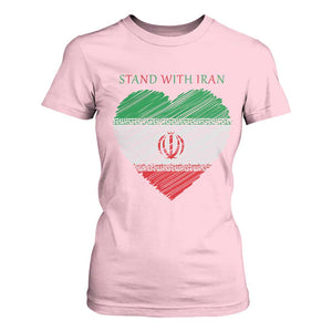Stand With Iran T Shirt For Women Anti War Political Protest Statement TS12 Light Pink Print Your Wear