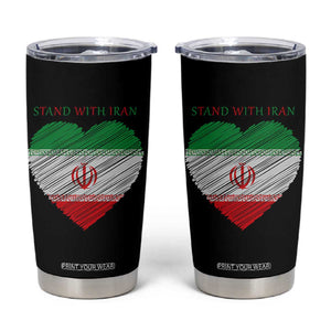 Stand With Iran Tumbler Cup Anti War Political Protest Statement TS12 Black Print Your Wear