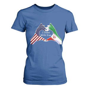 I Stand With Iran T Shirt For Women Support Iranian People For Peace TS12 Royal Blue Print Your Wear