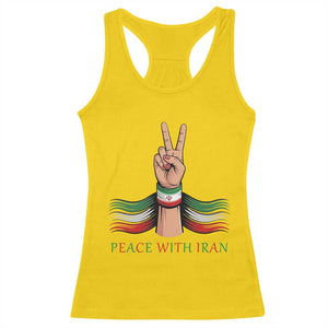 Peace With Iran Racerback Tank Top Support Iranian People For Peace TS12 Daisy Print Your Wear