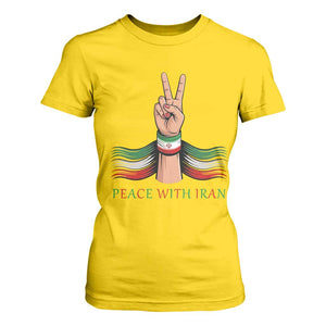 Peace With Iran T Shirt For Women Support Iranian People For Peace TS12 Daisy Print Your Wear