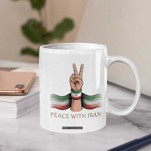 Peace With Iran Coffee Mug Support Iranian People For Peace TS12 Print Your Wear
