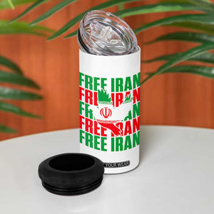 Freedom Dove Flag 4 in 1 Can Cooler Tumbler Peaceful Iran Support TS12 Print Your Wear