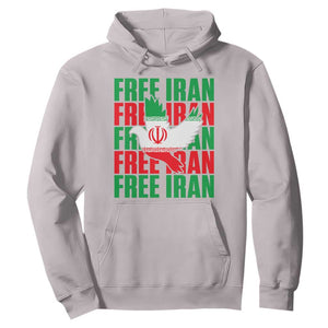 Freedom Dove Flag Hoodie Peaceful Iran Support TS12 Ice Gray Print Your Wear