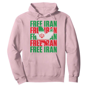 Freedom Dove Flag Hoodie Peaceful Iran Support TS12 Light Pink Print Your Wear