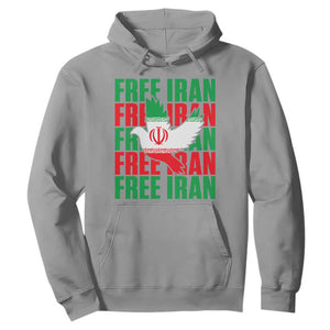 Freedom Dove Flag Hoodie Peaceful Iran Support TS12 Sport Gray Print Your Wear