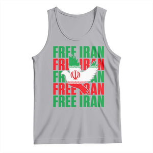 Freedom Dove Flag Tank Top Peaceful Iran Support TS12 Athletic Heather Print Your Wear