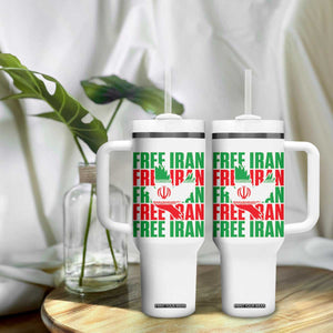 Freedom Dove Flag Tumbler With Handle Peaceful Iran Support TS12 Print Your Wear