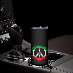 Peace With Iran Skinny Tumbler Not War In Middle East TS12 Print Your Wear