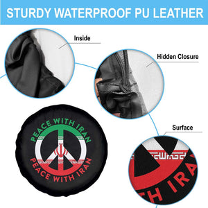 Peace With Iran Spare Tire Cover Not War In Middle East TS12 Print Your Wear