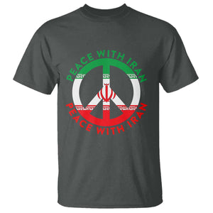 Peace With Iran T Shirt Not War In Middle East TS12 Dark Heather Print Your Wear