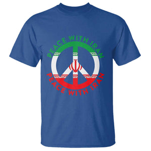 Peace With Iran T Shirt Not War In Middle East TS12 Royal Blue Print Your Wear