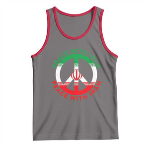 Peace With Iran Tank Top Not War In Middle East TS12 Deep Heather Red Print Your Wear