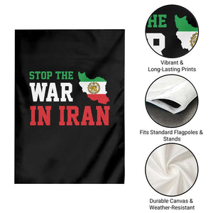 Stop The War In Iran Garden Flag Iran Freedom Protest TS12 Print Your Wear