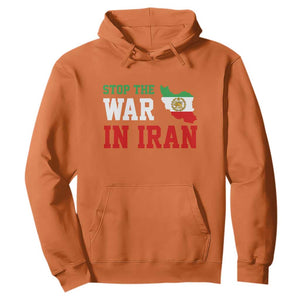 Stop The War In Iran Hoodie Iran Freedom Protest TS12 Orange Print Your Wear