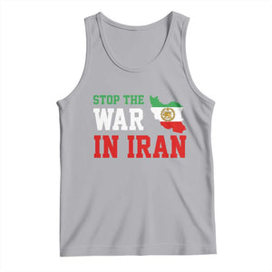 Stop The War In Iran Tank Top Iran Freedom Protest TS12 Athletic Heather Print Your Wear