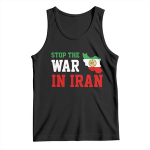 Stop The War In Iran Tank Top Iran Freedom Protest TS12 Black Print Your Wear