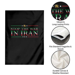 Stop The War In Iran Garden Flag Anti War Protest TS12 Print Your Wear