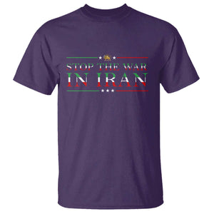 Stop The War In Iran T Shirt Anti War Protest TS12 Purple Print Your Wear