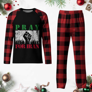 Pray For Iran Plaid Pajama Set Support Iranian People Peace TS12 Buffalo Plaid Print Your Wear
