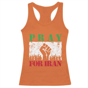 Pray For Iran Racerback Tank Top Support Iranian People Peace TS12 Orange Print Your Wear