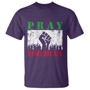 Pray For Iran T Shirt Support Iranian People Peace TS12 Purple Print Your Wear