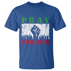 Pray For Iran T Shirt Support Iranian People Peace TS12 Royal Blue Print Your Wear