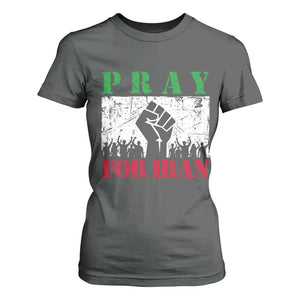 Pray For Iran T Shirt For Women Support Iranian People Peace TS12 Dark Heather Print Your Wear