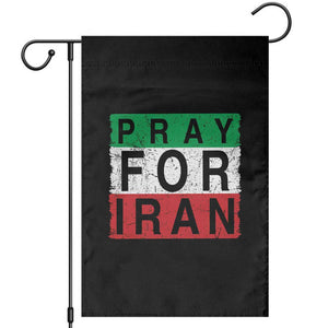 Pray For Iran Garden Flag Support Peace For Iran TS12 Black Print Your Wear