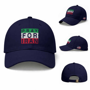 Pray For Iran Baseball Cap Support Peace For Iran TS12 Baseball Cap Universal Fit Dark Blue Print Your Wear