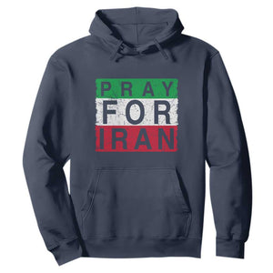 Pray For Iran Hoodie Support Peace For Iran TS12 Navy Print Your Wear