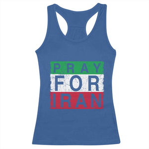 Pray For Iran Racerback Tank Top Support Peace For Iran TS12 Royal Blue Print Your Wear