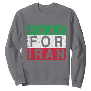 Pray For Iran Sweatshirt Support Peace For Iran TS12 Charcoal Print Your Wear