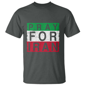 Pray For Iran T Shirt Support Peace For Iran TS12 Dark Heather Print Your Wear