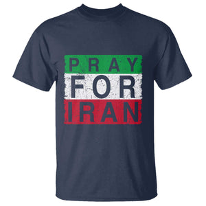 Pray For Iran T Shirt Support Peace For Iran TS12 Navy Print Your Wear