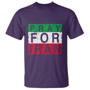 Pray For Iran T Shirt Support Peace For Iran TS12 Purple Print Your Wear