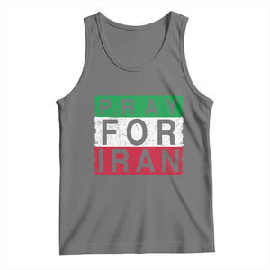 Pray For Iran Tank Top Support Peace For Iran TS12 Black Heather Print Your Wear