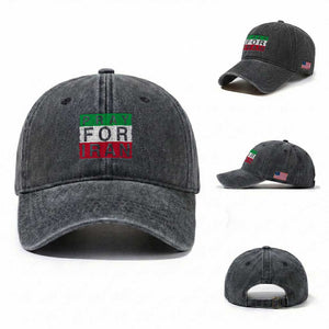 Pray For Iran Washed Cotton Baseball Cap Support Peace For Iran TS12 Washed Cap Universal Fit Dark Gray Print Your Wear