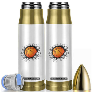 Funny Basketball Bursting Through Wall Bullet Tumbler Sports Fan Gift TS12 White Print Your Wear