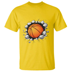 Funny Basketball Bursting Through Wall T Shirt Sports Fan Gift TS12 Daisy Print Your Wear