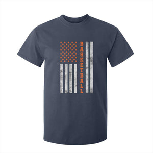 American Flag Basketball T Shirt For Kid USA Sports Fan TS12 Navy Print Your Wear