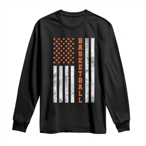 American Flag Basketball Long Sleeve Shirt USA Sports Fan TS12 Black Print Your Wear