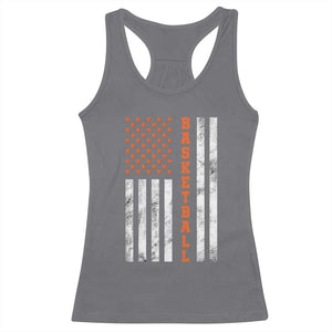 American Flag Basketball Racerback Tank Top USA Sports Fan TS12 Charcoal Print Your Wear