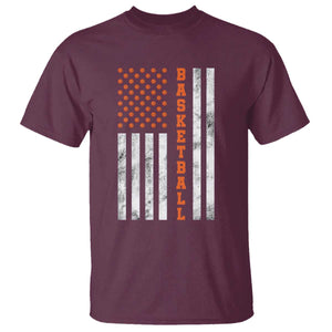 American Flag Basketball T Shirt USA Sports Fan TS12 Maroon Print Your Wear