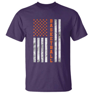 American Flag Basketball T Shirt USA Sports Fan TS12 Purple Print Your Wear
