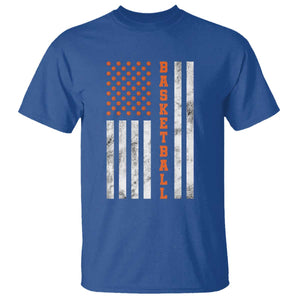 American Flag Basketball T Shirt USA Sports Fan TS12 Royal Blue Print Your Wear