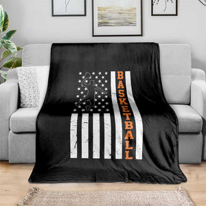 American Flag Basketball Throw Blanket Patriotic Sports Lover Gift TS12 Print Your Wear