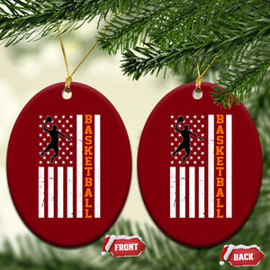 American Flag Basketball Ceramic Ornament Patriotic Sports Lover Gift TS12 Print Your Wear