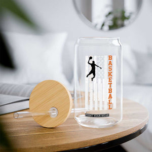 American Flag Basketball Glass Can Patriotic Sports Lover Gift TS12 Print Your Wear